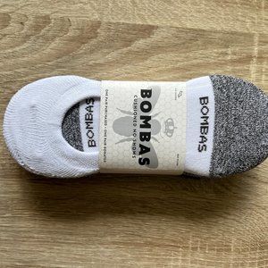 NEW Bombas Women's No Shows Socks 4-Pack (Grey, White, Navy, Black) Size M